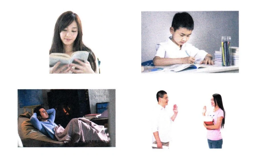 Các hình A đến D cho câu 11-13
